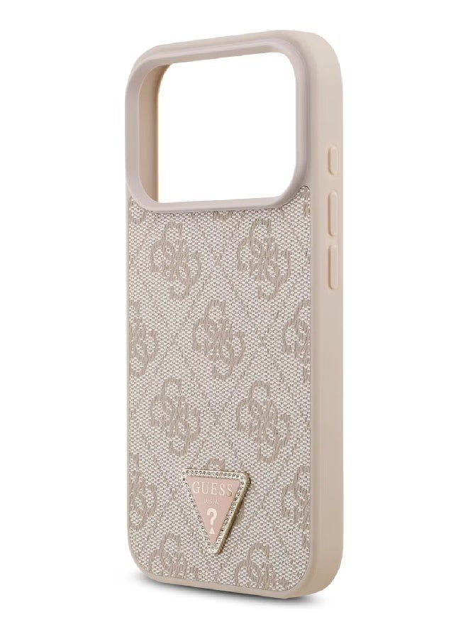 Guess MagSafe 4G PU Leather Case with Triangle Logo for iPhone 17 Pro  - Pink - Image 2